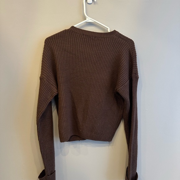 Forever 21 Chocolate Brown Knit Crewneck Sweater - Picture 2 of 4
